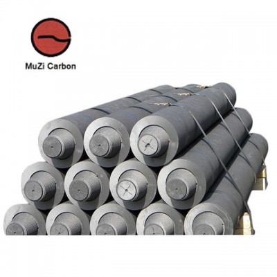 China Carbon Manufacturer 200mm RP Graphite Electrode Rod With Connector